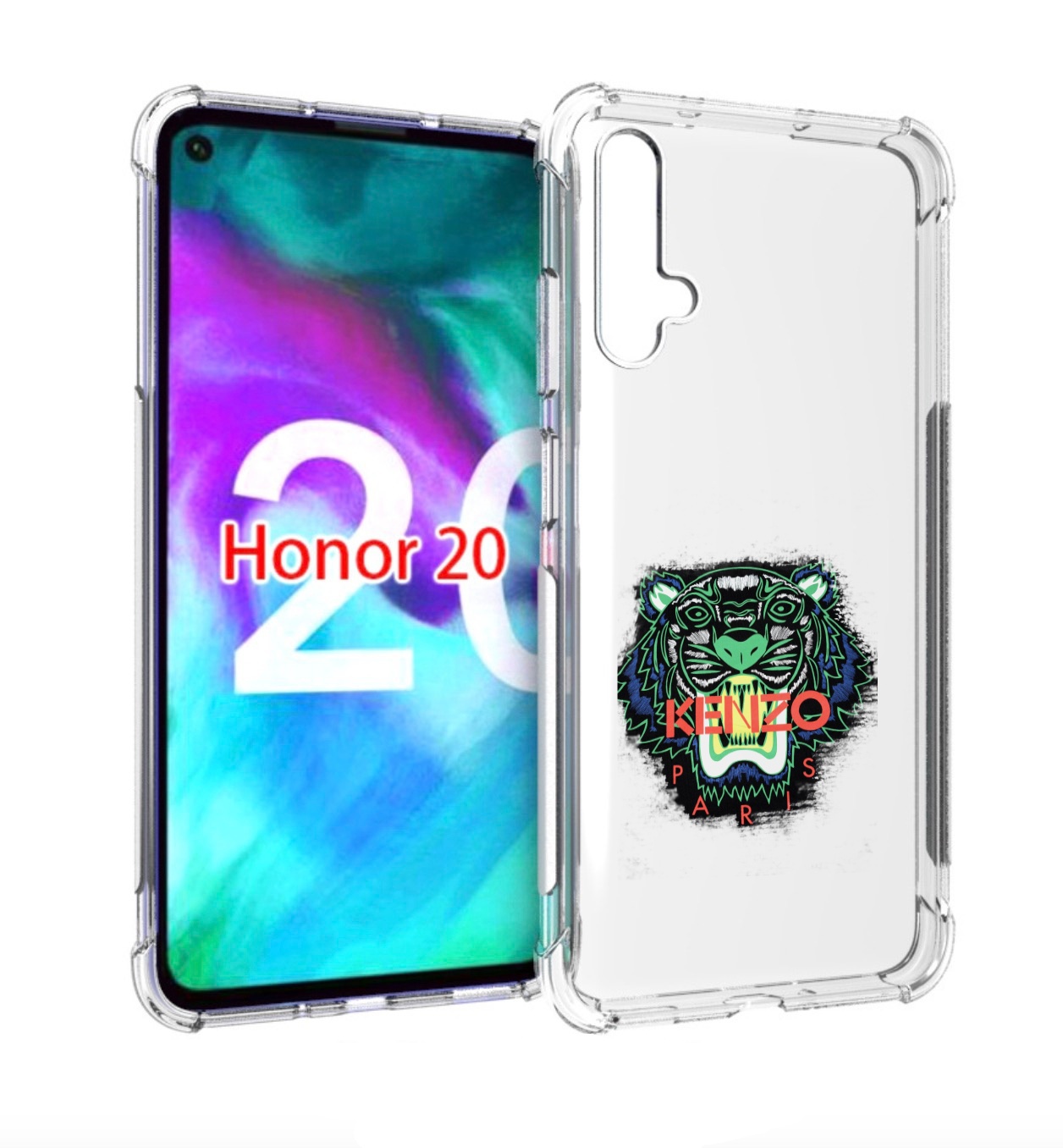 

Чехол бампер MyPads кинзо для Honor 20, Прозрачный, Tocco