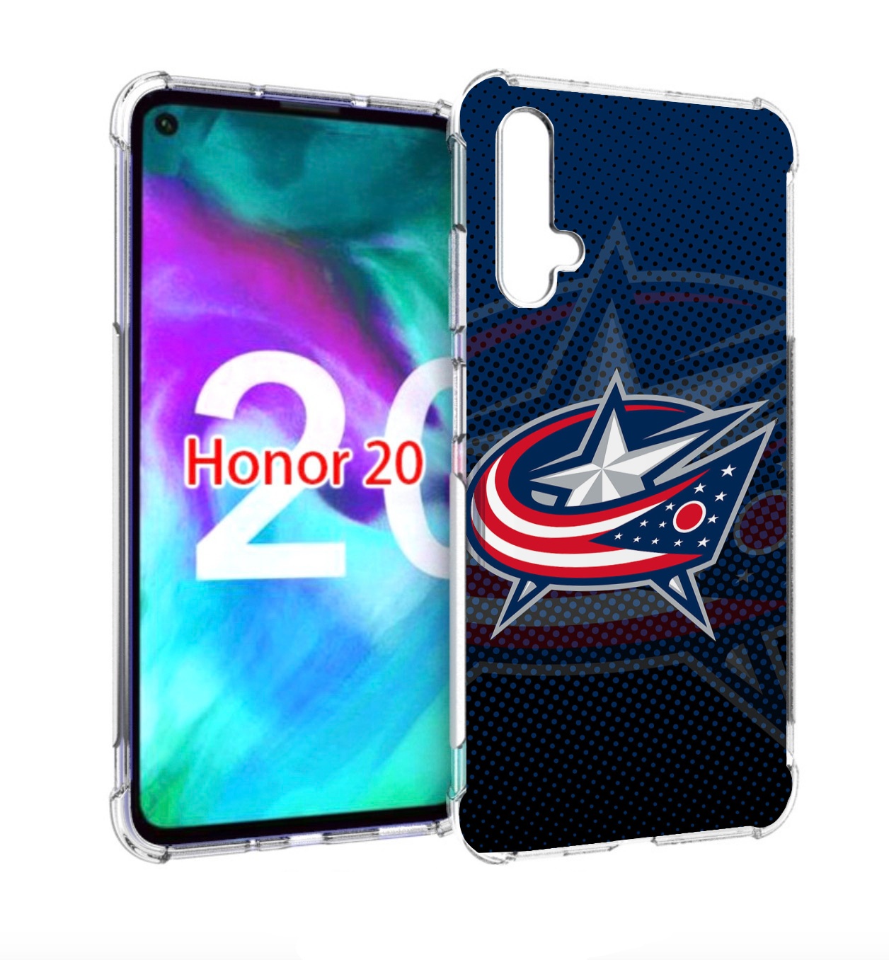 

Чехол бампер MyPads коламбус блю джекетс для Honor 20 Honor, Прозрачный, Tocco