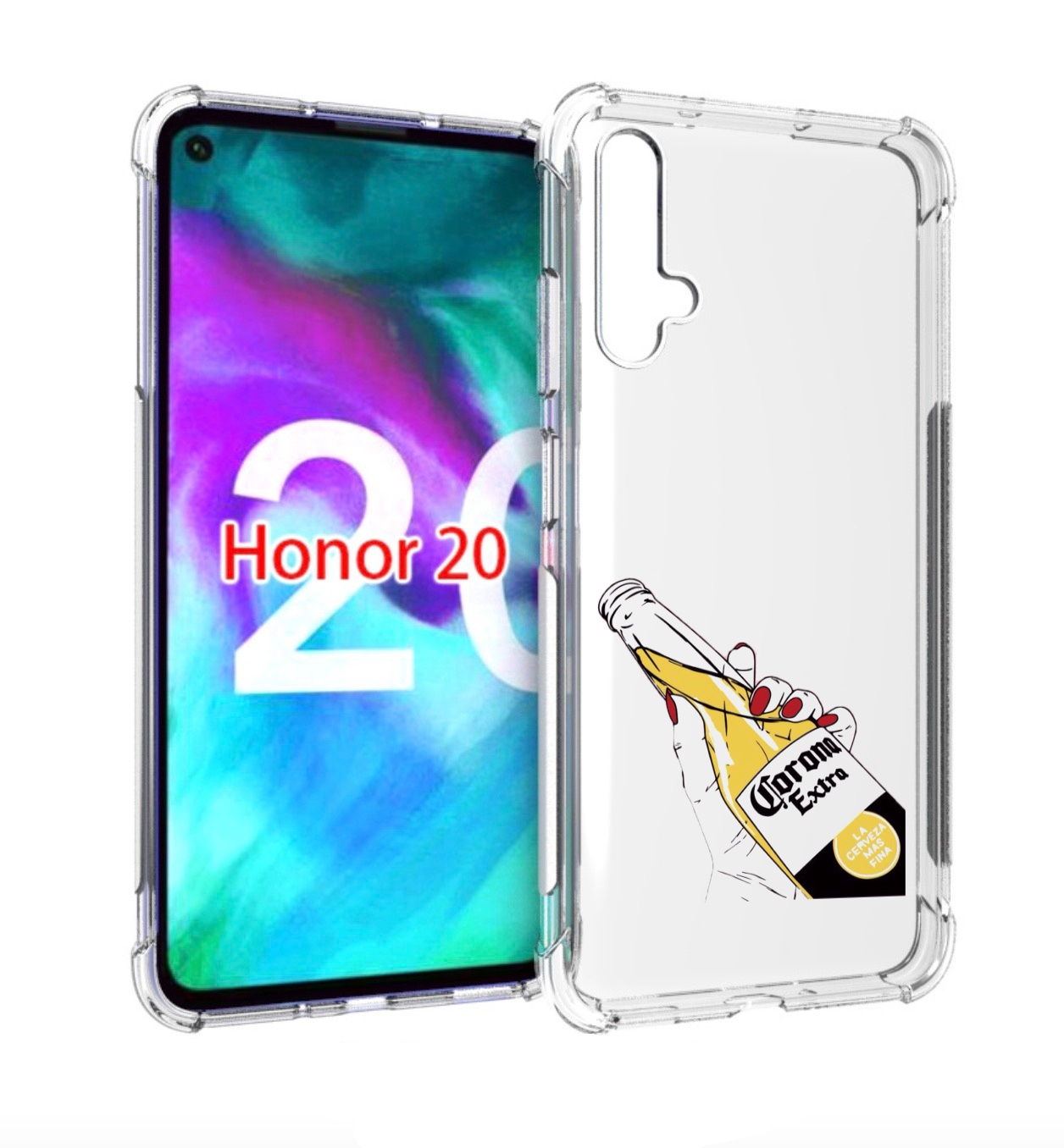

Чехол бампер MyPads корона екстра для Honor 20, Прозрачный, Tocco