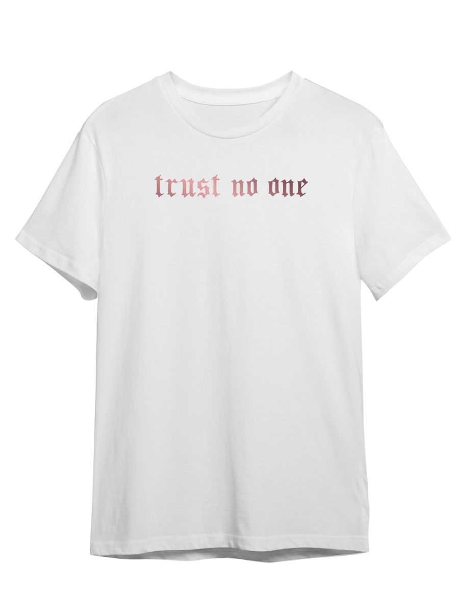 

Футболка унисекс Каждому Своё Trust no one/Никому не верь/Готика STGO6ZP белая 3XL, "Trust no one/Никому не верь/Готика" STGO6ZP