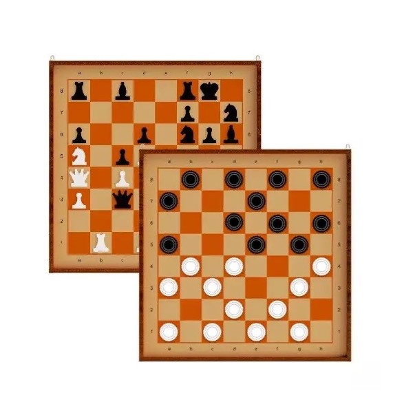 фото Шахматы и шашки демонстрационные, магнитные десятое королевство 03903