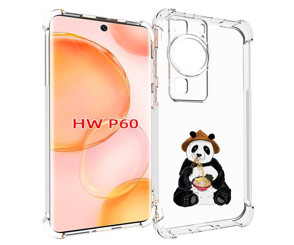 Чехол MyPads панда-любит-лапшу для Huawei P60