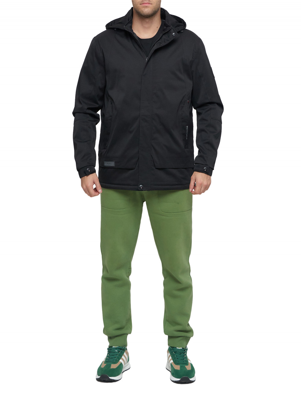 

Спортивная куртка мужская NoBrand AD8599 черная 50 RU, Черный, AD8599