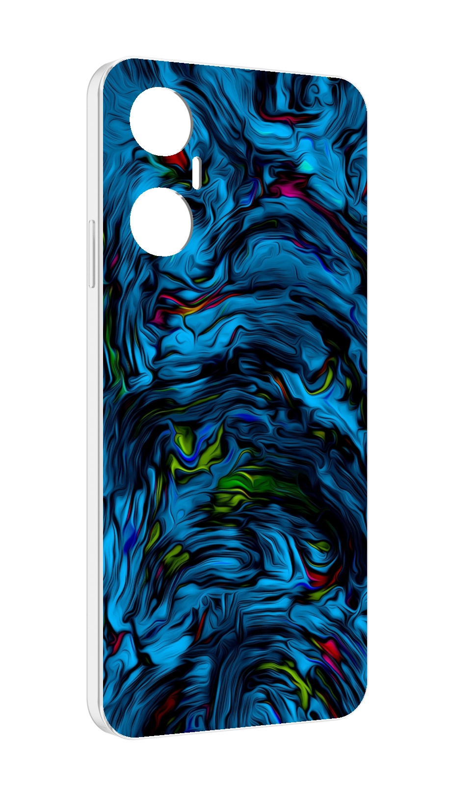 

Чехол MyPads голубая краска в темноте для Infinix Hot 20 5G, Прозрачный, Tocco