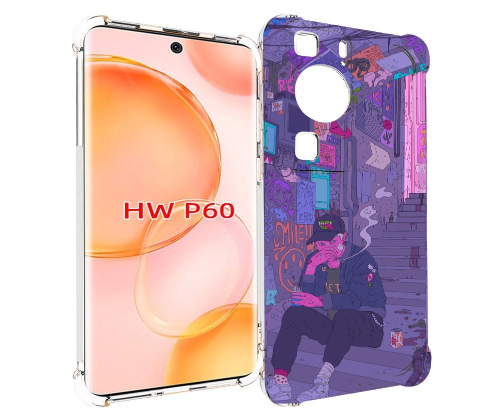 

Чехол MyPads парень в подъезде мультик для Huawei P60, Tocco