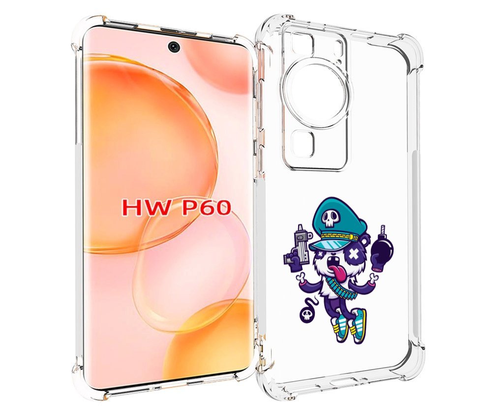 

Чехол MyPads персонаж с пистолетом и бомбочкой для Huawei P60, Tocco