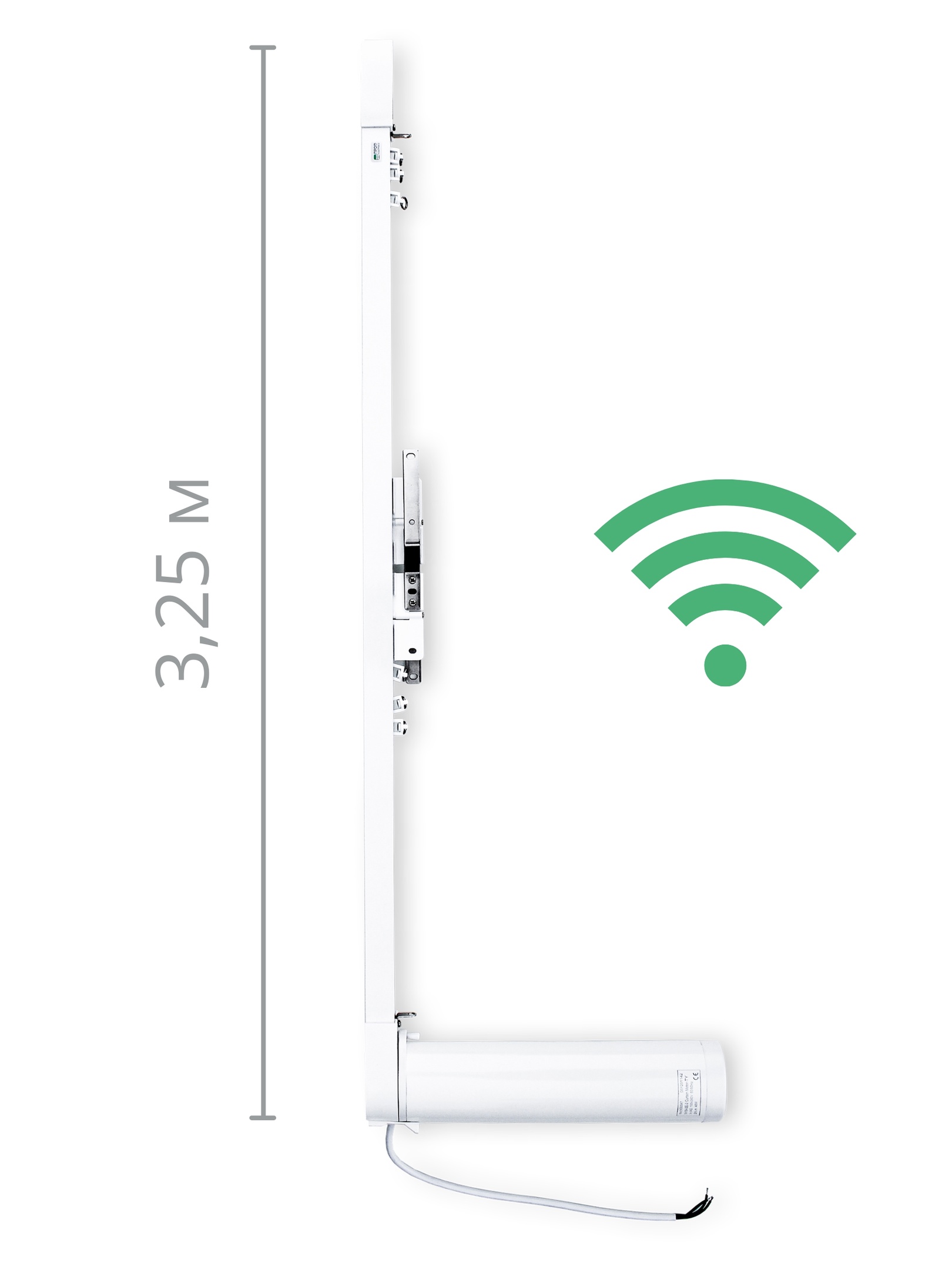 

Электрокарниз раздвижной с мотором Novo -Wi-Fi (Tuya) 3,25м. открытие в сторону, КРH325ВФСП