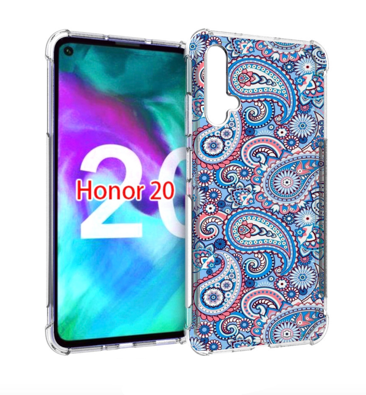 

Чехол бампер MyPads красивый голубой арнамент для Honor 2, Прозрачный, Tocco