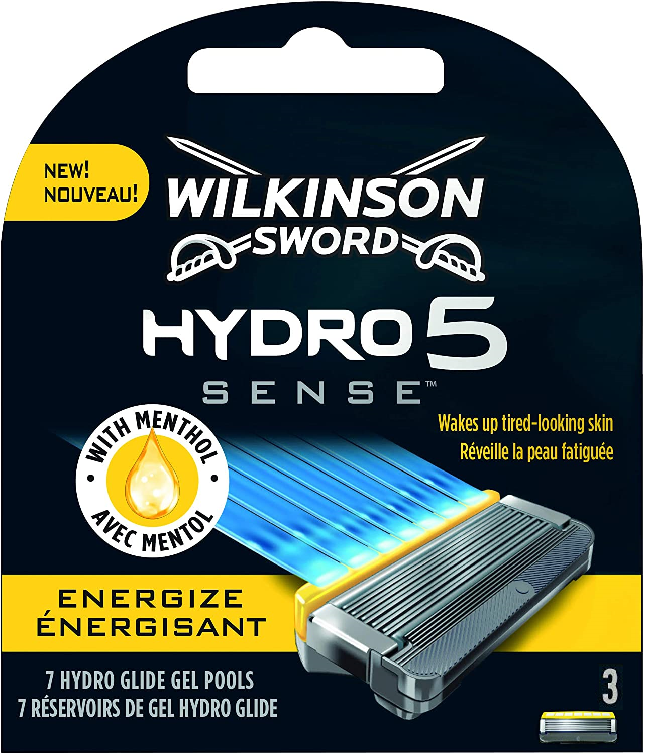 

Сменные кассеты для бритвы Wilkinson Sword Hydro5 Sense Energize 3 шт, Hydro5 Sense Energize