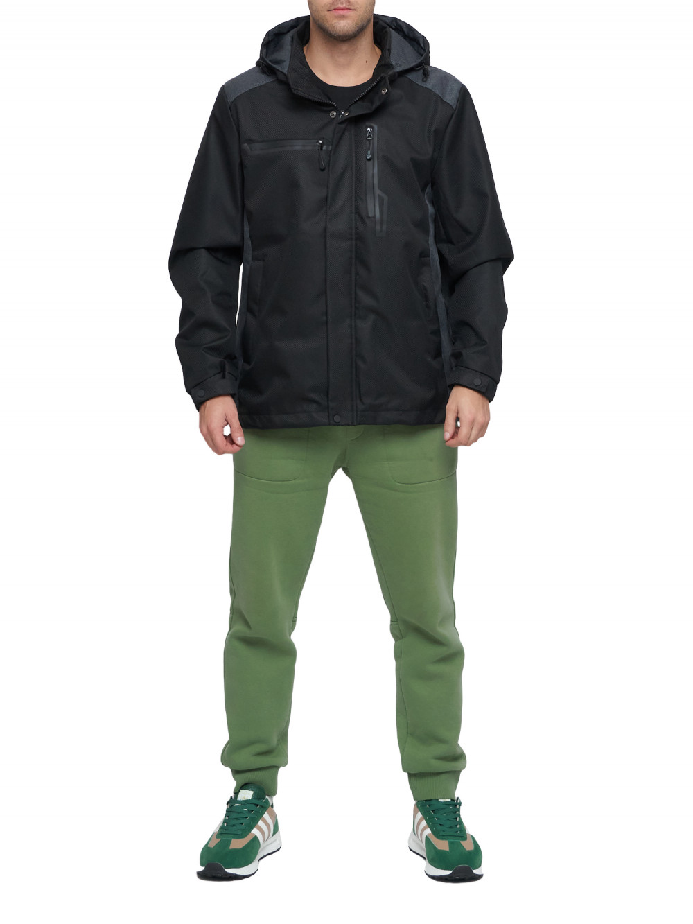 

Спортивная куртка мужская NoBrand AD6652 черная 52 RU, Черный, AD6652