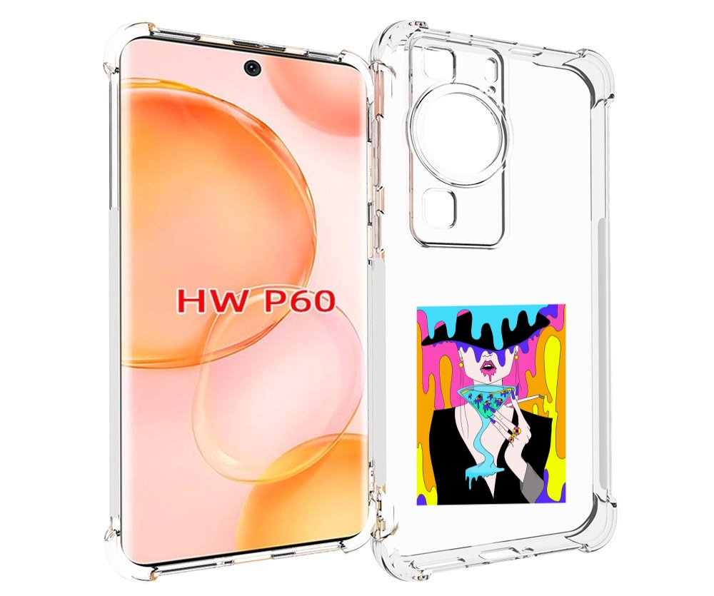 

Чехол MyPads плавленая девушка акварель женский для Huawei P60, Tocco