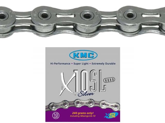 

Цепь KMC X10SL 10SP 1/2X11/128X116Links silver