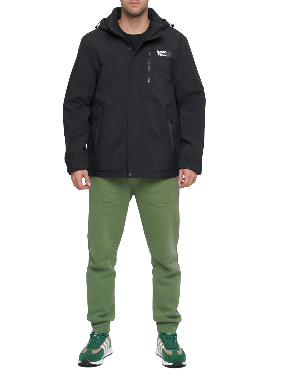 

Спортивная куртка мужская NoBrand AD88676 черная 58 RU, Черный, AD88676