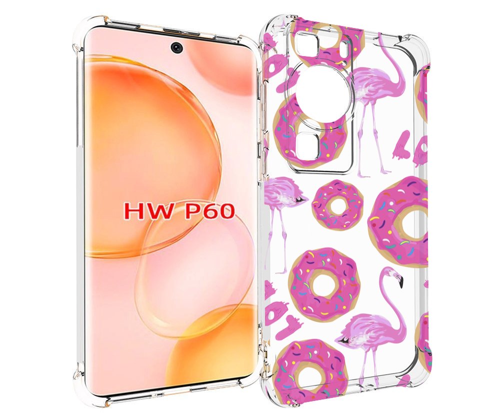 

Чехол MyPads пончики-фламинго для Huawei P60, Tocco