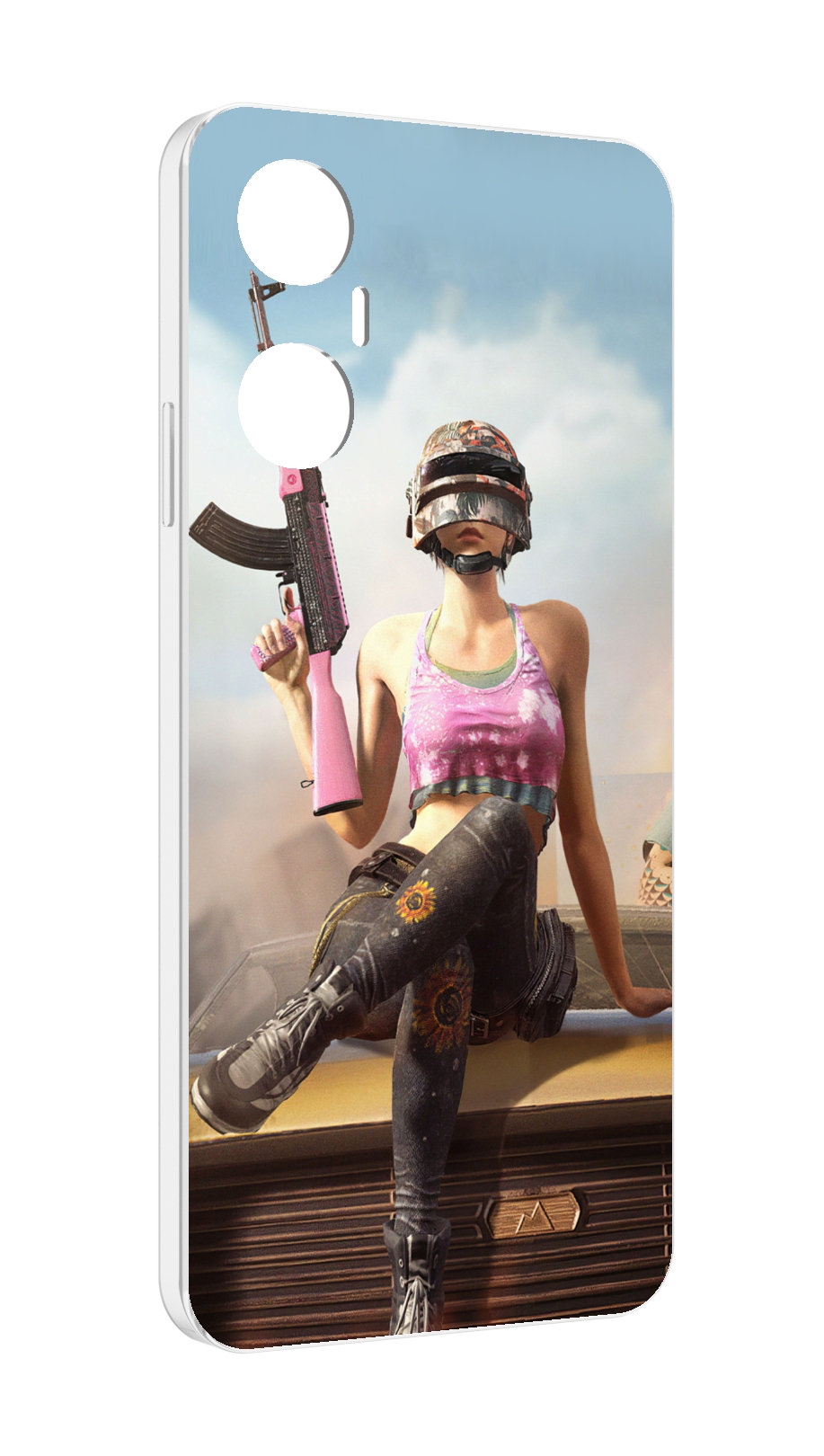 

Чехол MyPads девушка из PUBG для Infinix Hot 20 5G, Прозрачный, Tocco