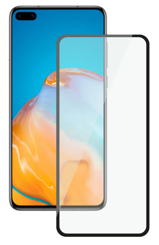 

Защитное стекло на Huawei P40 Pro/P40 Pro +, полный клей, черный, X-case