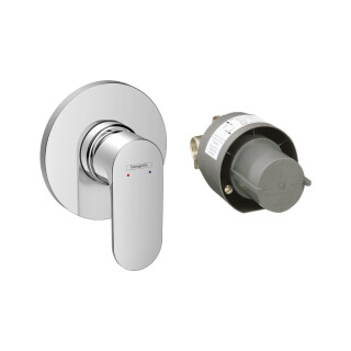 фото Смеситель для ванны hansgrohe rebris s 72648000 (внешняя и скрытая часть)