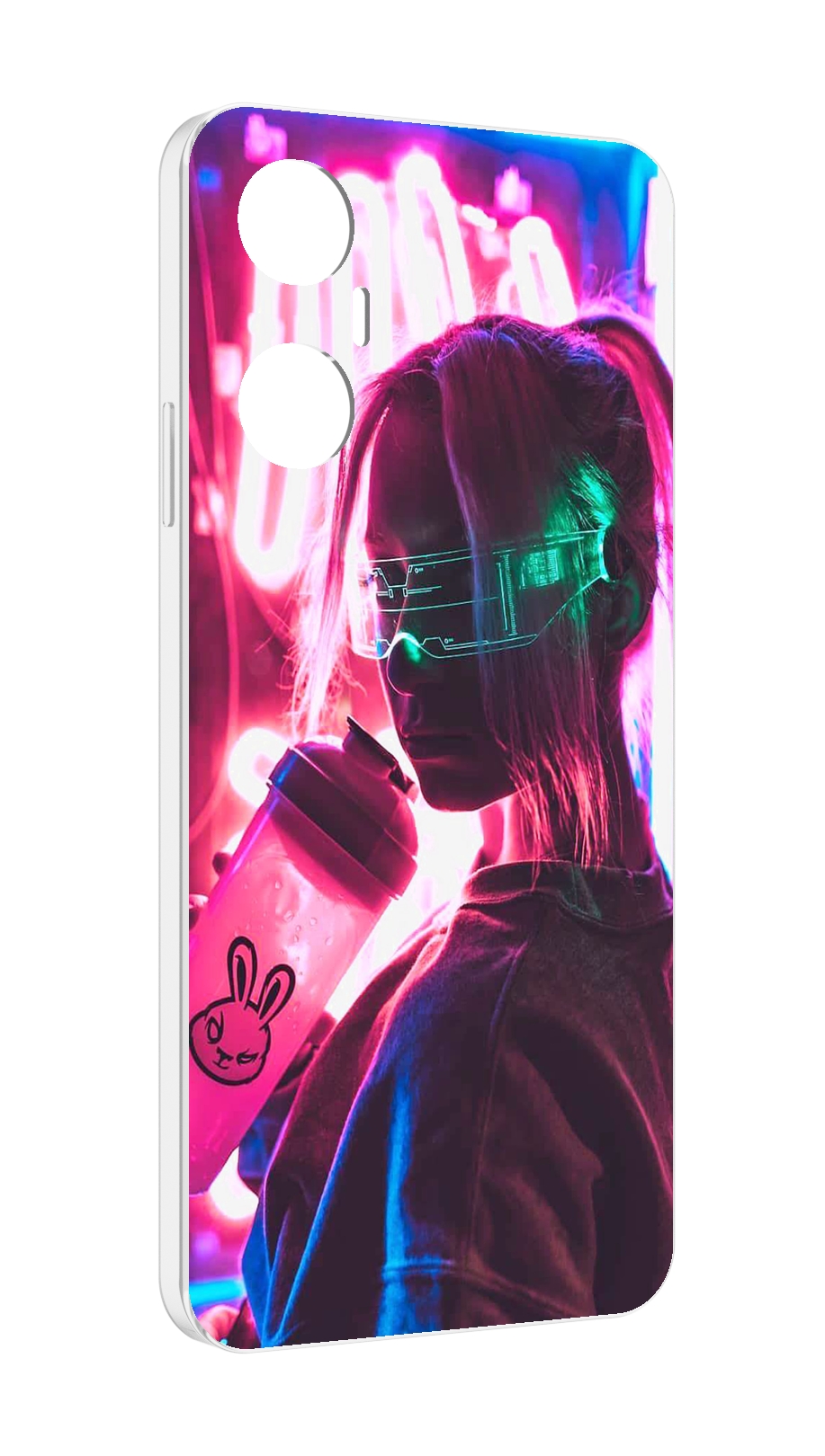 

Чехол MyPads девушка неоновый фон женский для Infinix Hot 20 5G, Прозрачный, Tocco