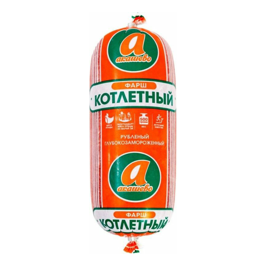 

Фарш из мяса птицы Акашево котлетный замороженный 500 г