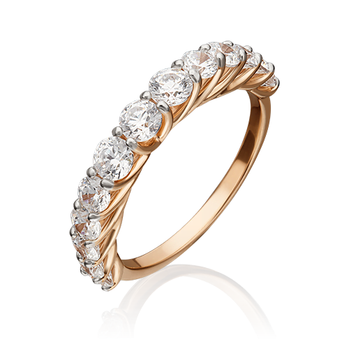 

Кольцо из красного золота с фианитом р.16 PLATINA jewelry 01-5413-00-501-1110-38, 01-5413-00-501-1110-38