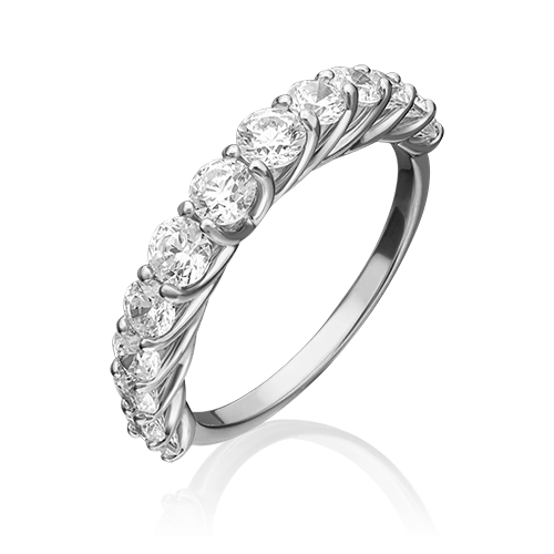 фото Кольцо из белого золота с фианитом р.16 platina jewelry 01-5413-00-501-1120-38