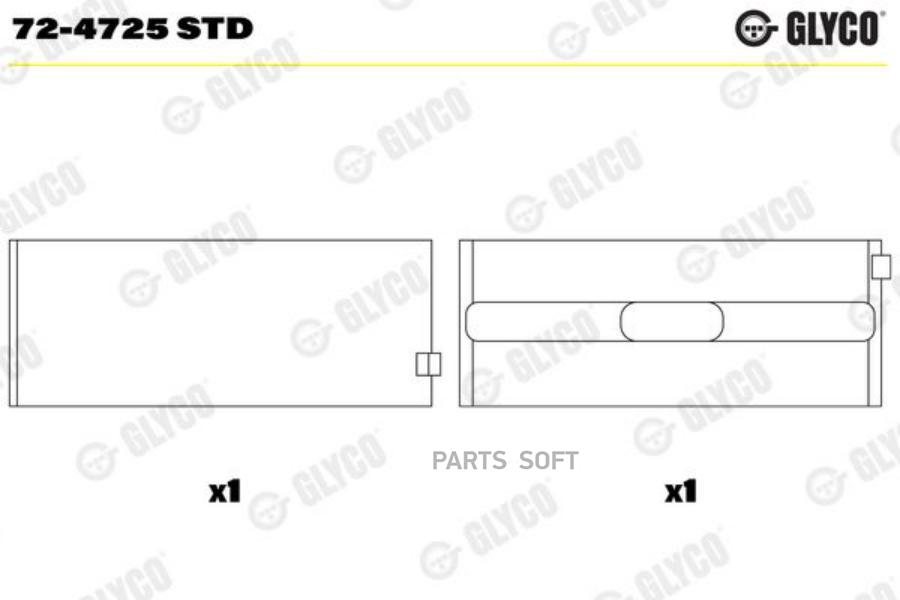 

F72-4725 std_шатунный подшипник std mb w204/w212/sprinter om 651 09-> sputter