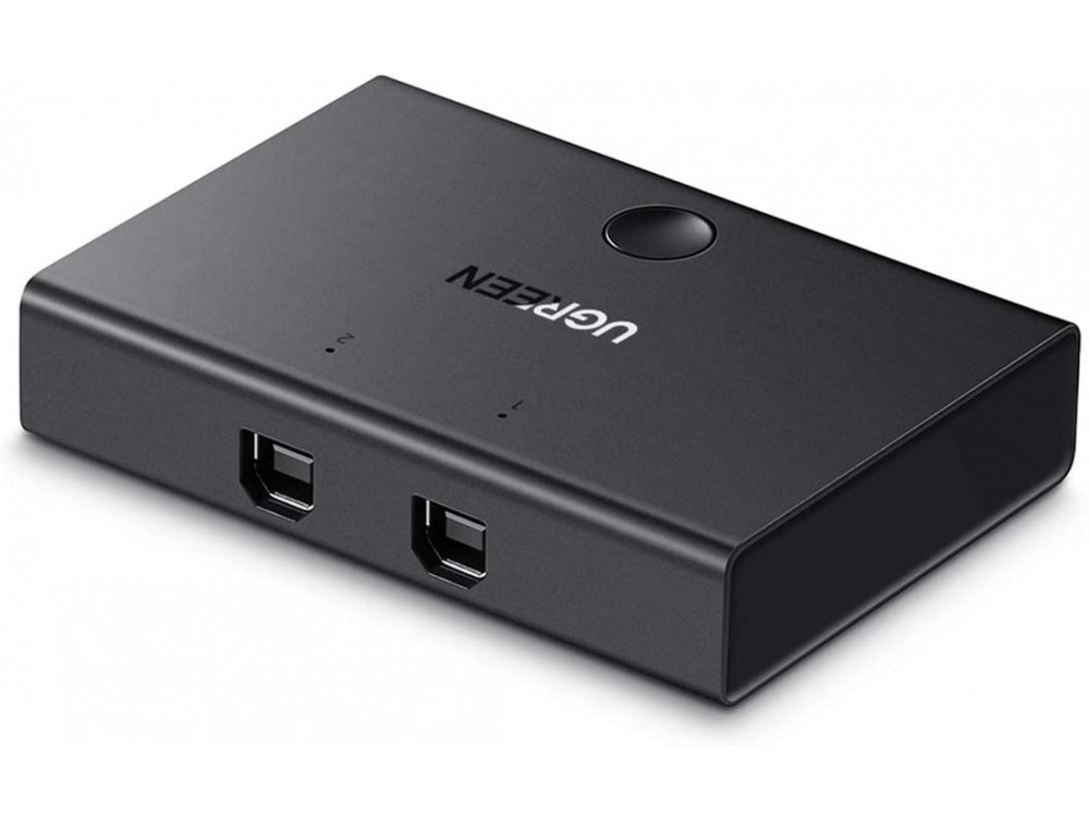 Разветвитель портов UGREEN USB 2.0 Sharing Switch 2x1 30345 (Black)