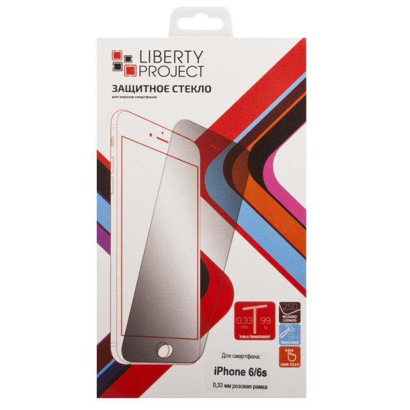 

Защитное стекло "LP" для iPhone 6/6s 2,5D 0,33 мм, 9H (ударопрочное/розовое)