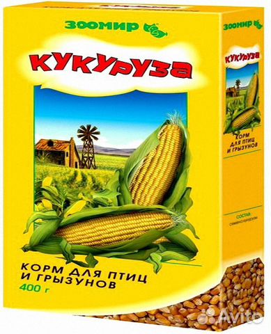 

Сухой корм для птиц и грызунов Зоомир Кукуруза, 6 шт по 400 г