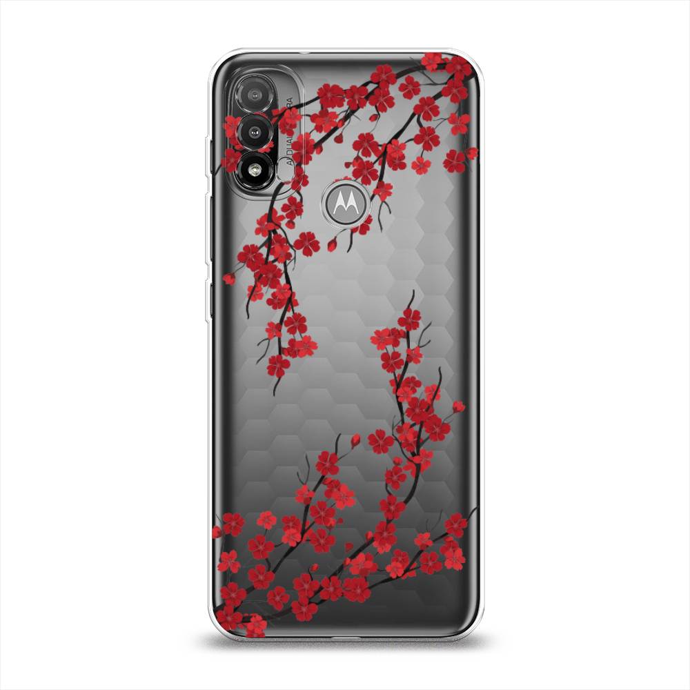 

Чехол на Lenovo K14 Plus "Красная сакура", Красный;черный, 243450-2