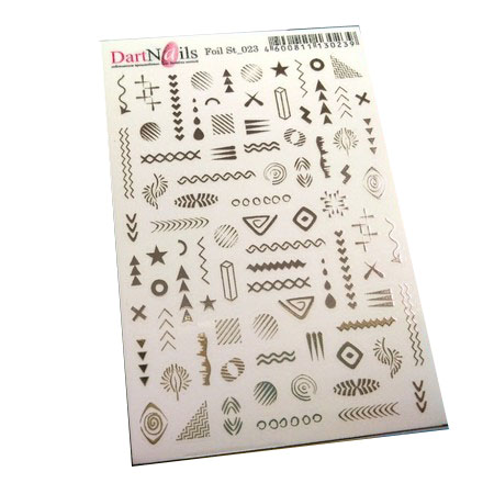 

Набор, DartNails, Стикер «Геометрия» №023, фольгированный, 2 шт.