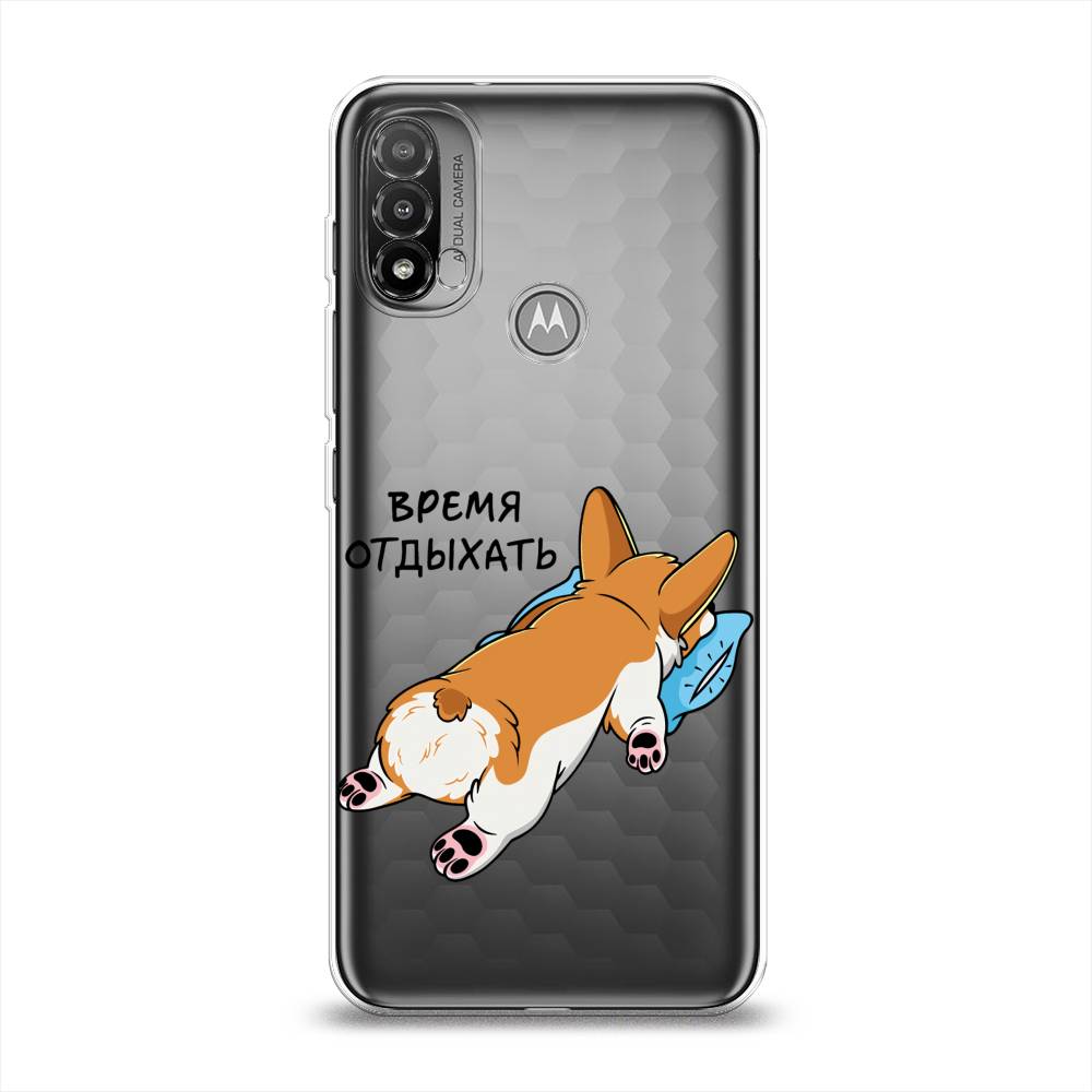 

Чехол на Lenovo K14 Plus "Корги отдыхает", Черный;коричневый;голубой, 243450-1