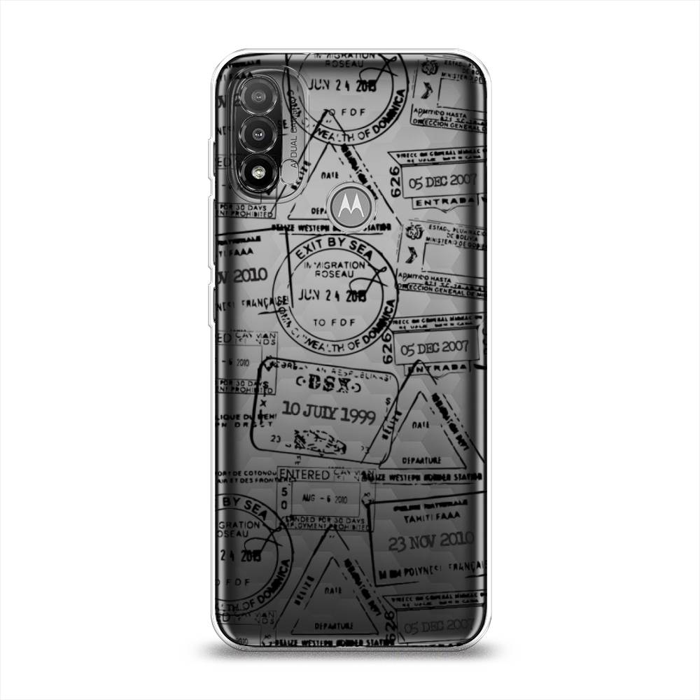 

Чехол на Lenovo K14 Plus/Motorola Moto E20/E30/E40 "Visa stamps 2", Белый;черный;серый, 243450-2