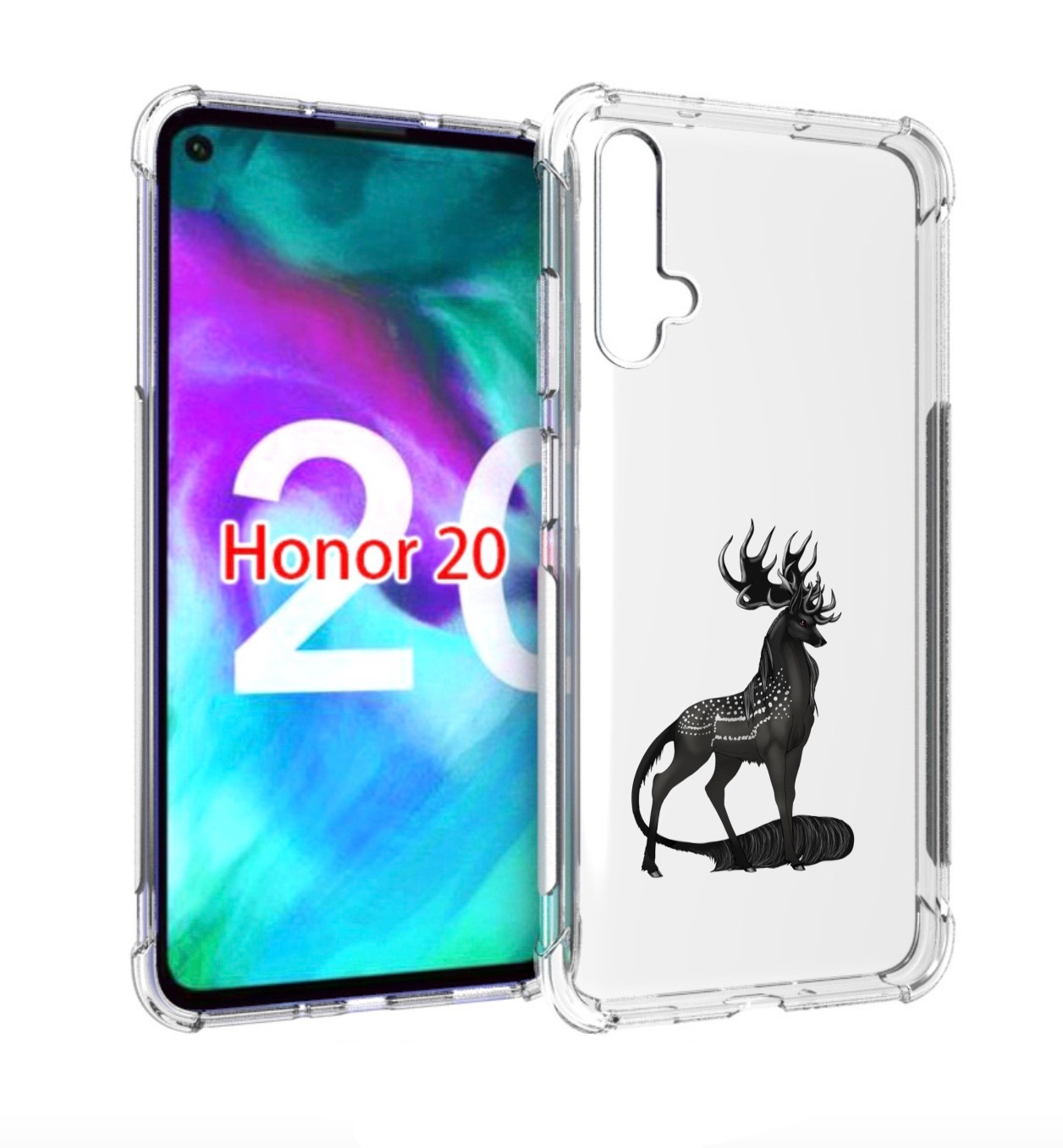 

Чехол бампер MyPads красивый-черный-олень для Honor 20 Honor, Прозрачный, Tocco