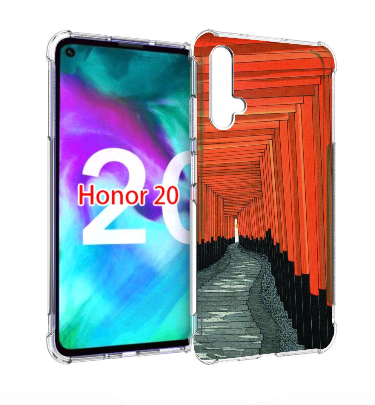 

Чехол бампер MyPads красный коридор для Honor 20, Прозрачный, Tocco