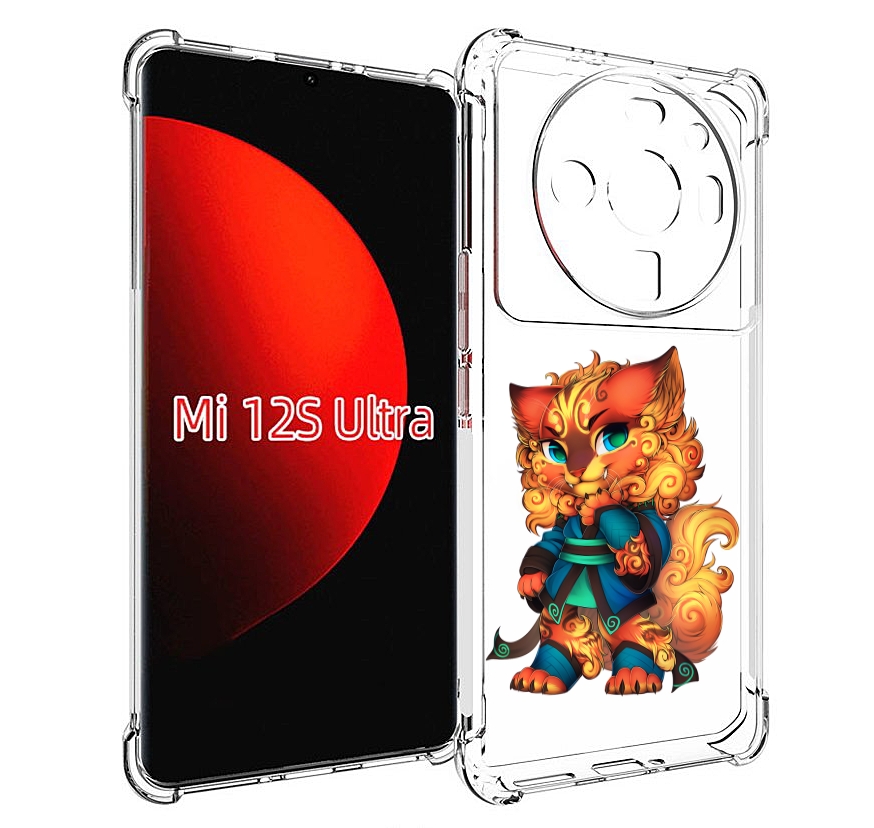 

Чехол MyPads золотой-кот для Xiaomi 12S Ultra, Прозрачный, Tocco
