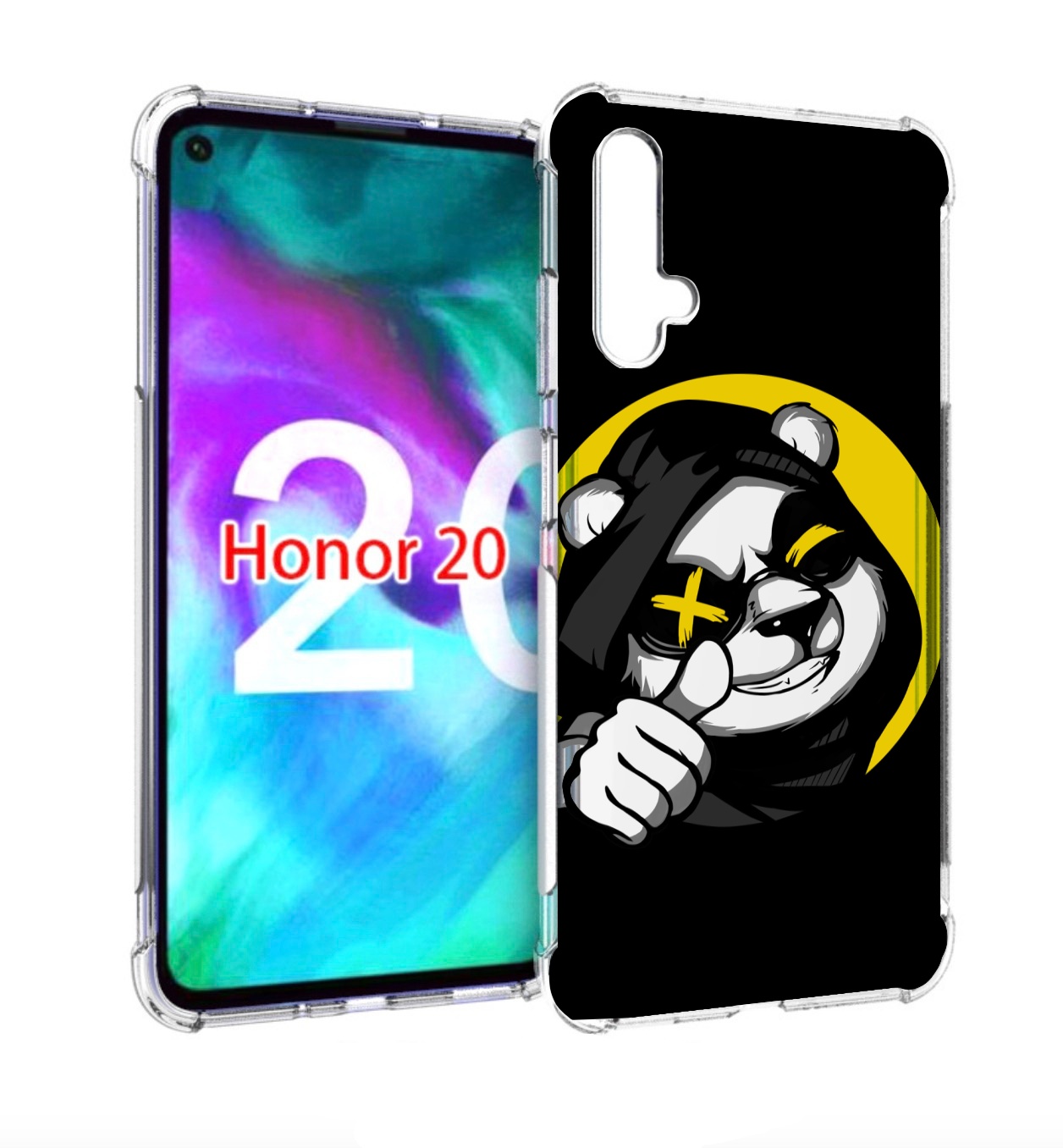 

Чехол бампер MyPads крутая пандочка ок для Honor 20, Прозрачный, Tocco