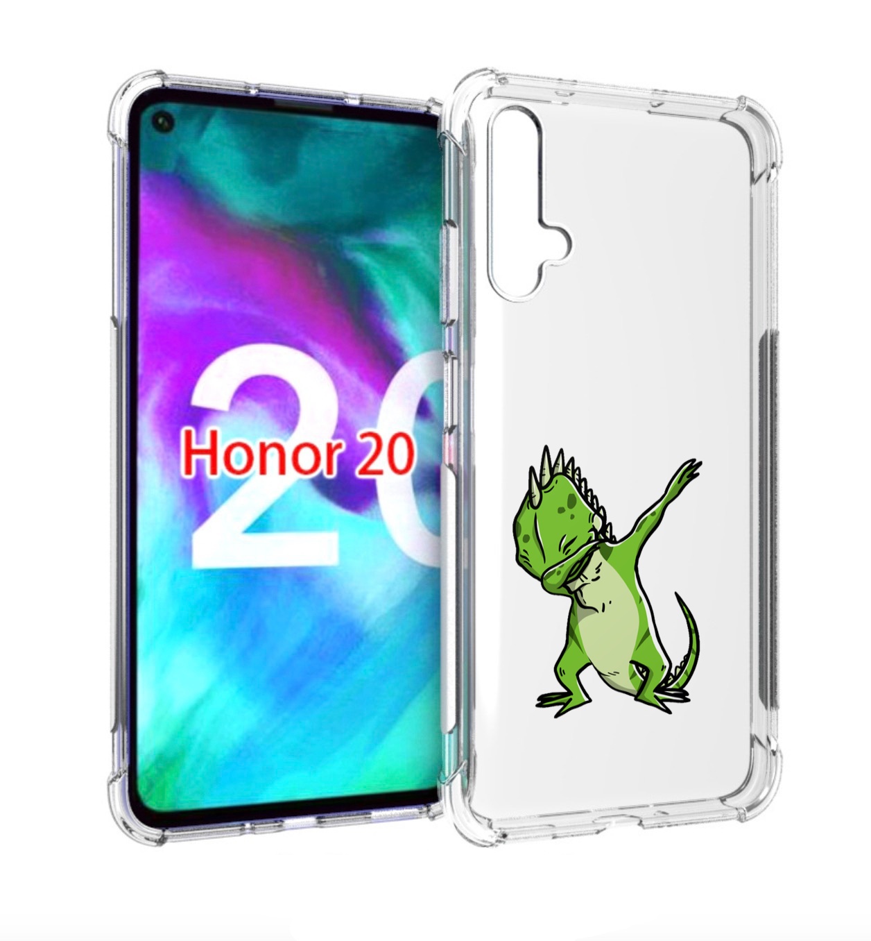 

Чехол бампер MyPads крутая-ящерица для Honor 20, Прозрачный, Tocco
