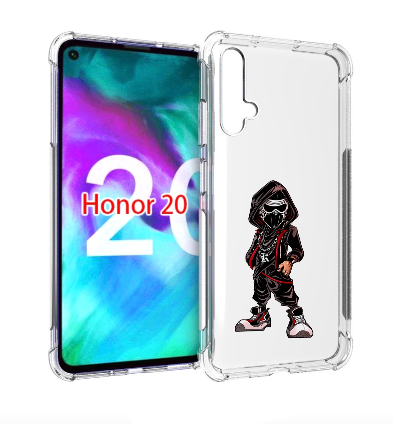 

Чехол бампер MyPads крутой-ниндзя для Honor 20, Прозрачный, Tocco