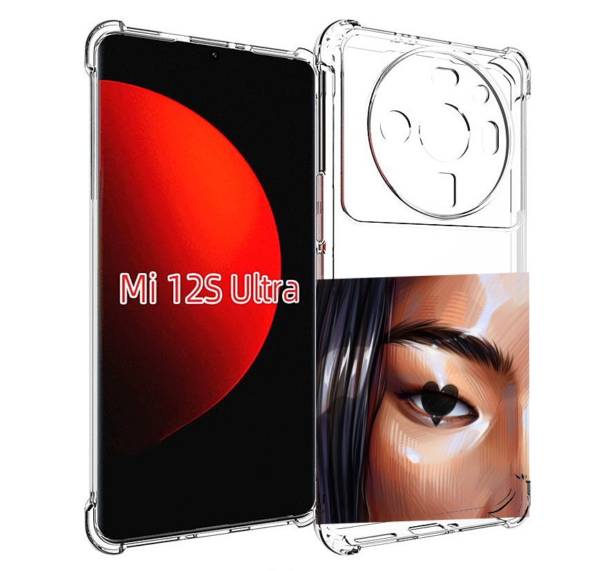 

Чехол MyPads зрачок-сердце женский для Xiaomi 12S Ultra, Прозрачный, Tocco