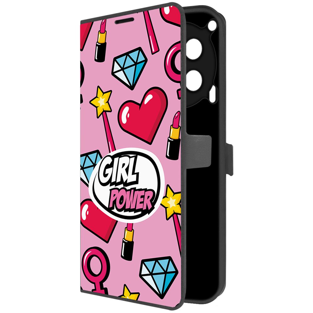 

Чехол Krutoff для Tecno Camon 30 Girl Power, Черный