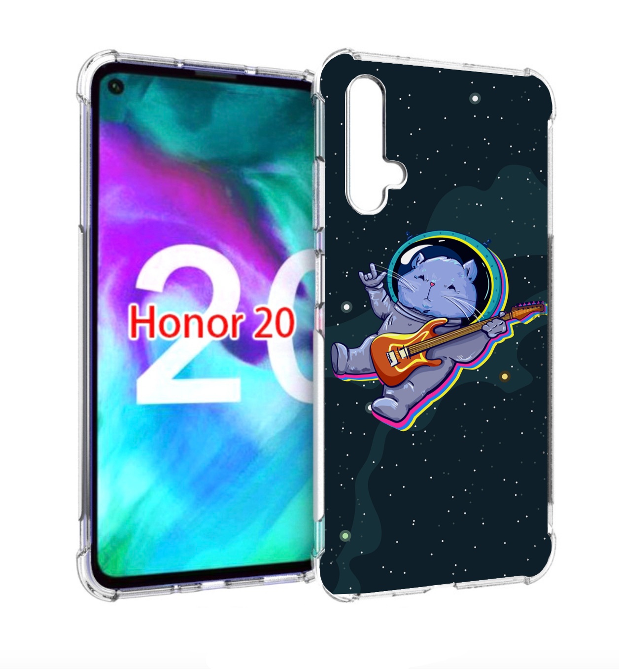 

Чехол бампер MyPads крутой-хомяк-в-космосе для Honor 20, Прозрачный, Tocco