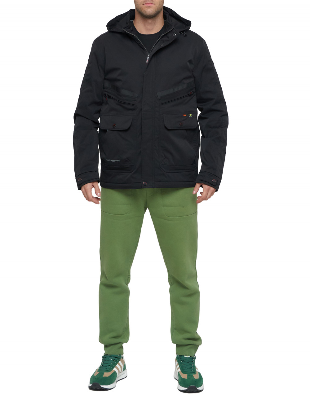

Спортивная куртка мужская NoBrand AD8596 черная 52 RU, Черный, AD8596