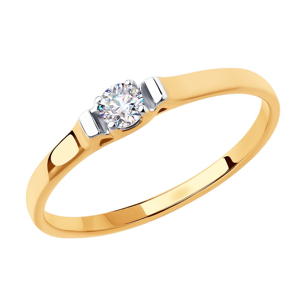 

Кольцо из золота р. 18 Diamant 51-110-00862-1, фианит, 51-110-00862-1
