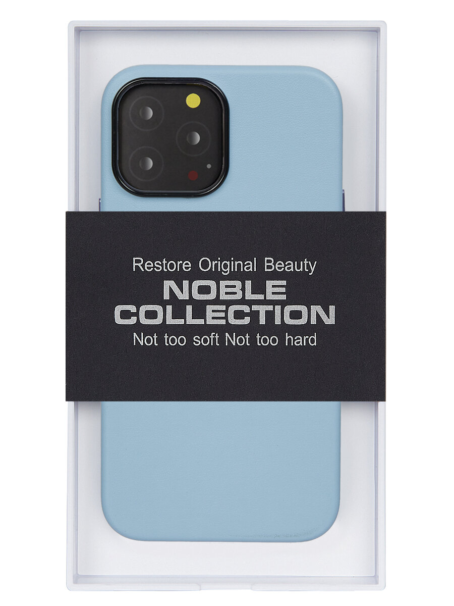 фото Чехол для iphone 13 pro noble collection - небесно голубой