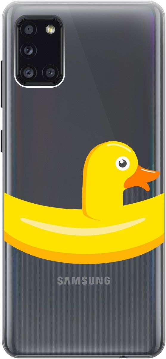 

Чехол на Samsung Galaxy A31 "Duck Swim Ring" прозрачный, Прозрачный;белый, 5369