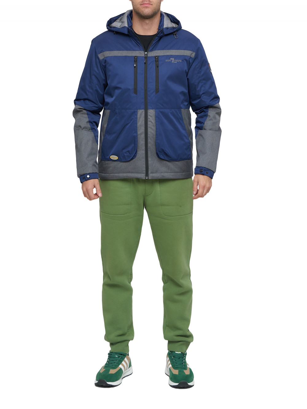 

Спортивная куртка мужская NoBrand AD8815 синяя 52 RU, AD8815