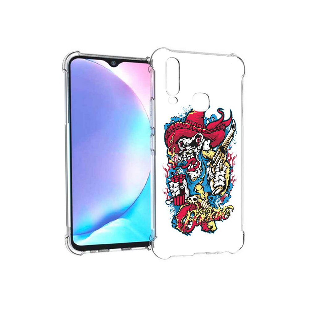 

Чехол MyPads Tocco для Vivo Y17 нарисованный скелет с писталетом (PT136369.382.513), Tocco