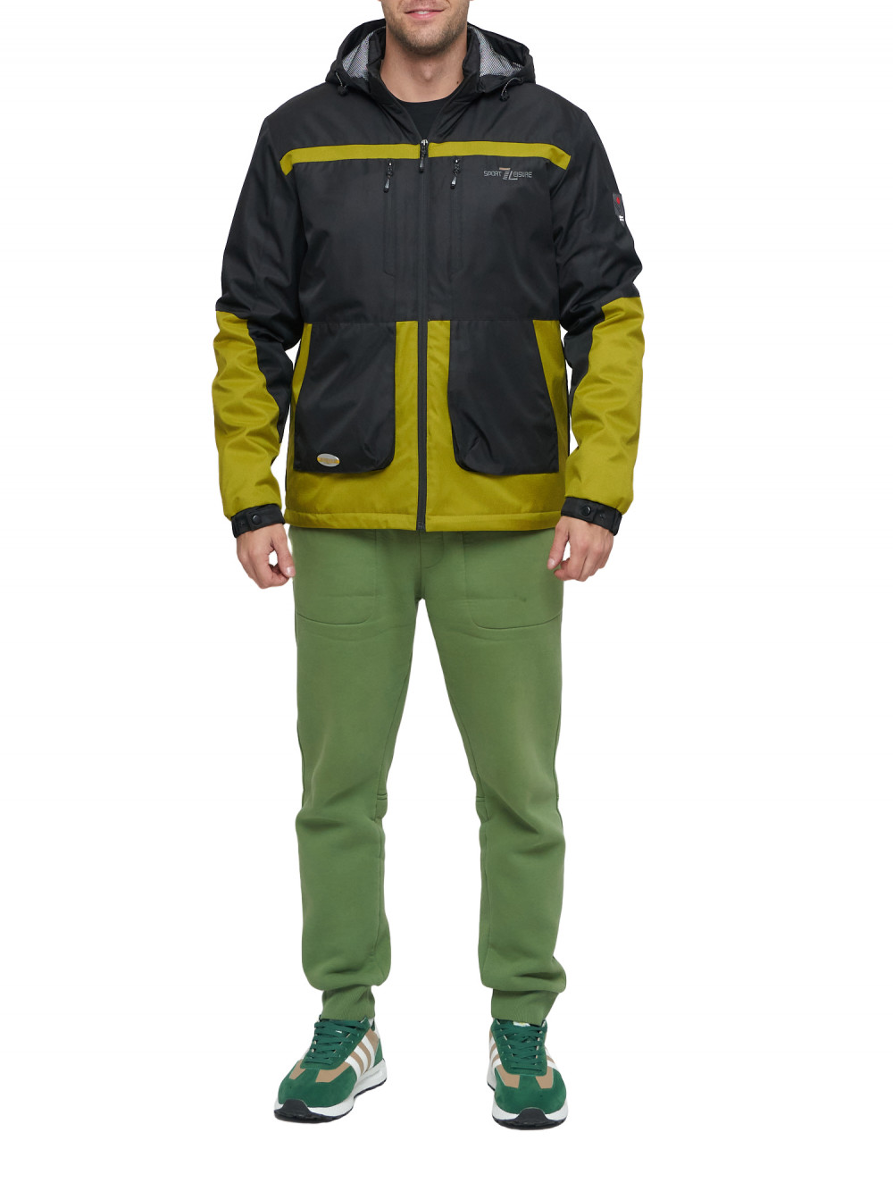

Спортивная куртка мужская NoBrand AD8815 черная 52 RU, AD8815