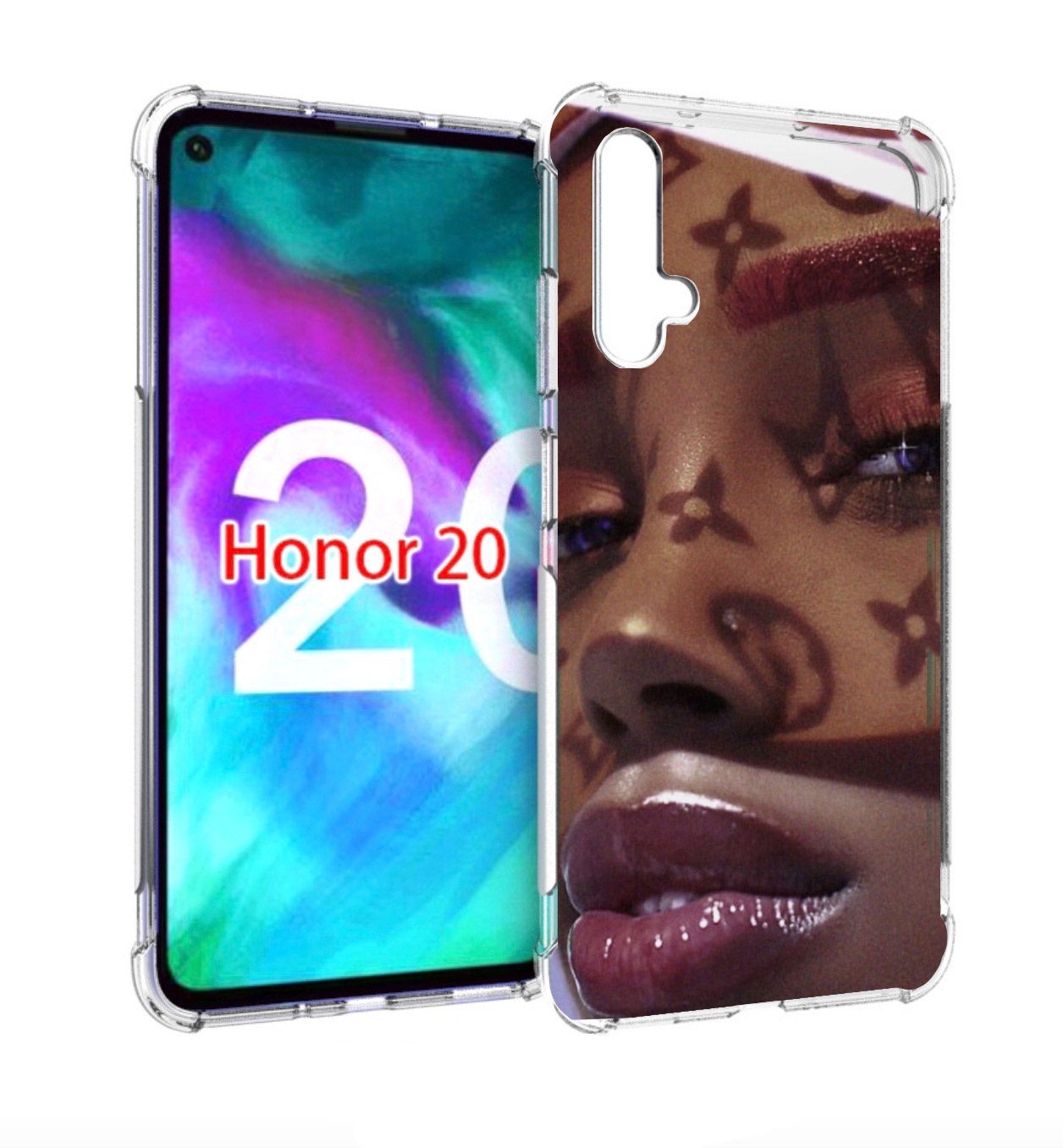 

Чехол бампер MyPads лицо девушки тень женский для Honor 2, Прозрачный, Tocco